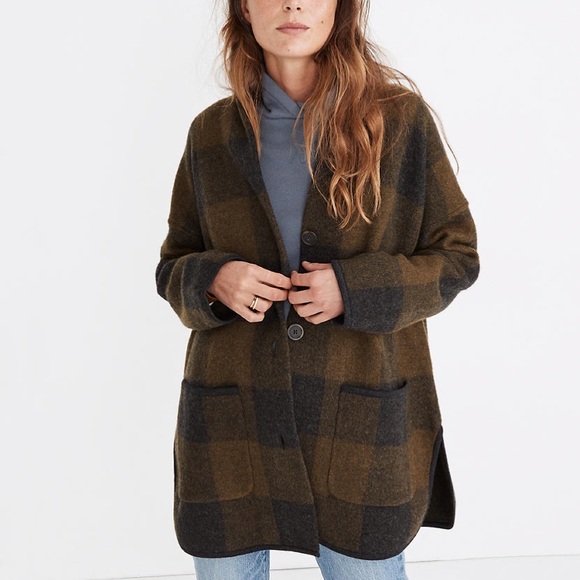 Madewell Buffalo Check Sweater Coat - Picture 5 of 7